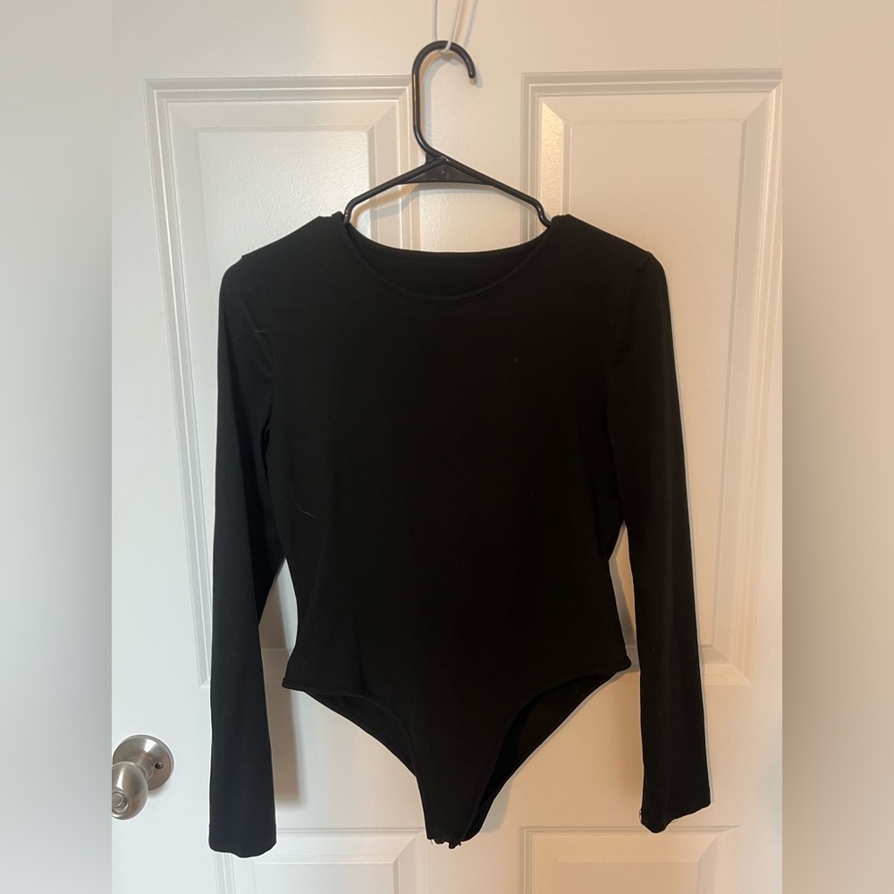 Black/Tan Long Sleeve Bodysuits